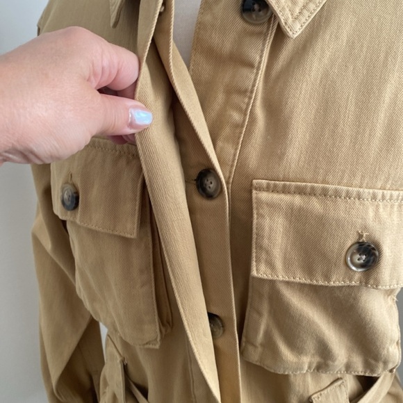 Topshop Belted Safari Cargo Jacket Size 0-2 XS - Picture 7 of 10